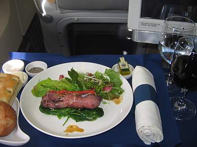 ANA Food NRT-LHR in Biz Jan 2008