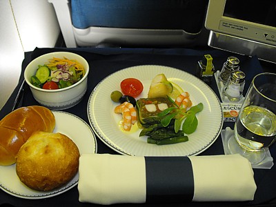 ANA Food NRT-SIN in Biz Sept 2009