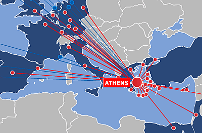 Aegean Airlines Route Map