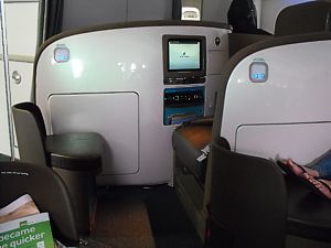 Air New Zealand Boeing 747 Business class Sept 2009