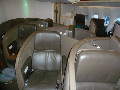Air New Zealand Premier Business Class Cabin on a Boeing 777 Jun 2011