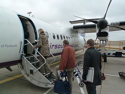 Air Southwest Dash 8 at Gatwick Jan 2011