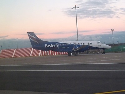 Eastern Airways BAe Jetstream 41 at Newquay Jan 2011