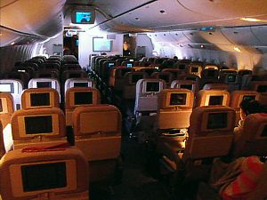 Asiana Boeing 777 economy cabin March 2009