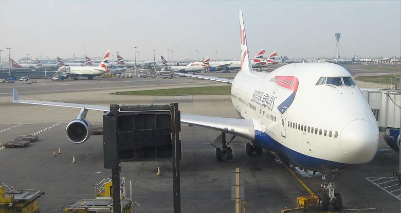 BA Boeing 747 at London Heathrow Terminal 4 MARCH 2005