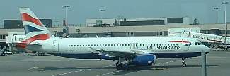 BA A320 at LHR Terminal 1 April 2003