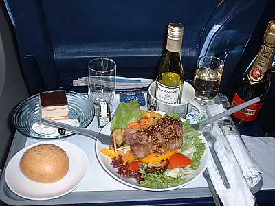 BA Prague to LHR lunch Nov 2002