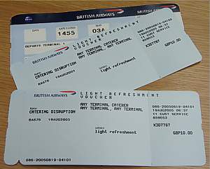 BA Catering Vouchers - Aug 2005