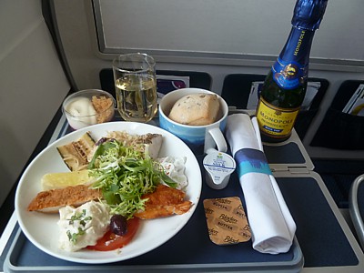 BA lunch LHR to DUS July 2014