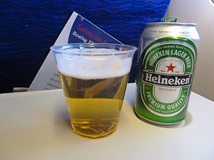 British Airways Inflight Heineken Beer Nov 2011