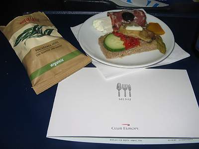 BA dinner LHR to ATH July 2008