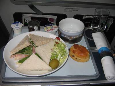 BA lunch DUS to LHR Nov 2006