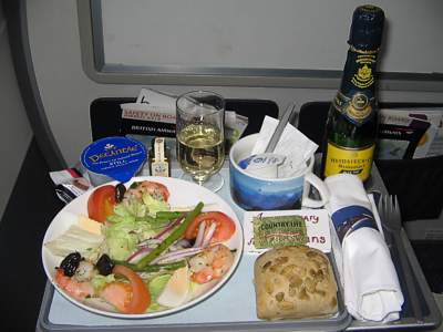 BA lunch LHR to CGN April 2005
