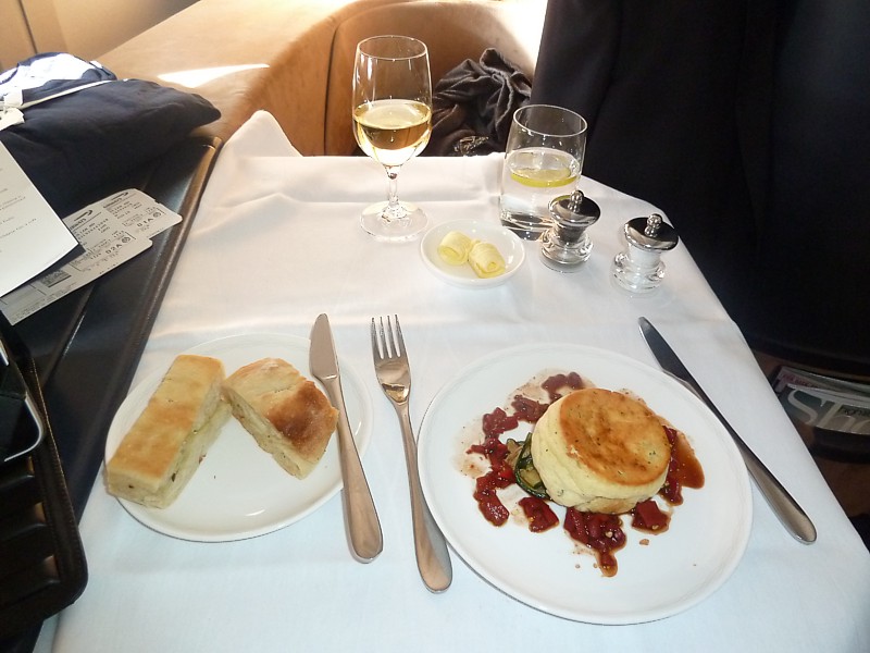 British Airways First Class Food LHR-ORD Nov 2011