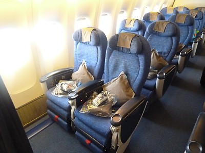 British Airways new World Traveller Plus (Premium Economy) Seat on a Boeing 777 November 2011