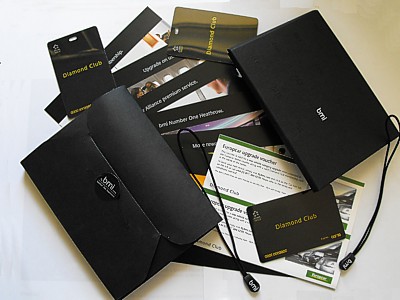 bmi Diamond Club Gold Card welcome pack - in black! - Jan 2010