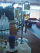 Drinks in bmi Business Lounge at LHR T1 International