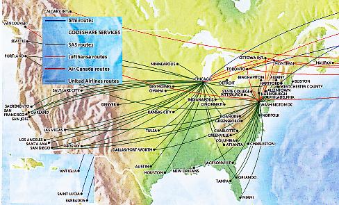 bmi US Routes