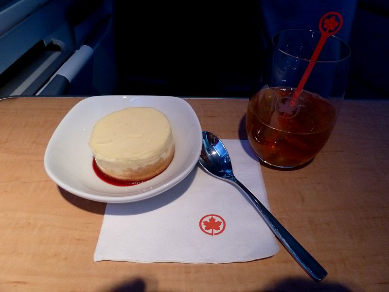Air Canada Inflight Meal Business Class CPH YYZ Aug 2012