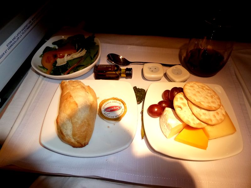 Air Canada Inflight Meal Business Class YYZ SYD Aug 2012