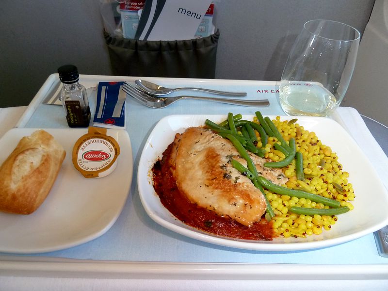 Air Canada Inflight Meal Business Class YYZ YVR Aug 2012