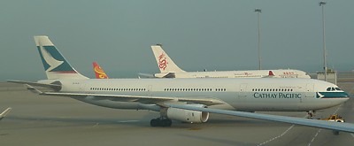 Cathay Pacific Airbus A330 at Hong Kong Jan 2011