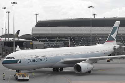 Cathay Pacific Airbus A330 at Hong Kong Jan 2011