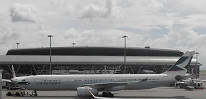 Cathay Pacific Airbus A330 at Hong Kong Jan 2011