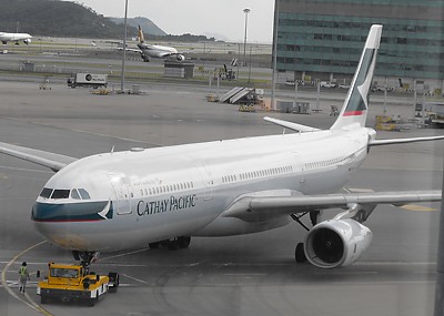 Cathay Pacific Airbus A330-300 at Hong Kong Jan 2011