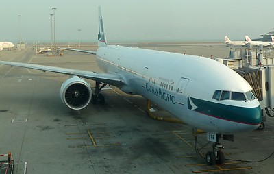 Cathay Pacific Boeing 777-300ER at Hong Kong Jan 2011