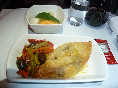 Cathay Pacific Inflight food SYD to HKG July 2014