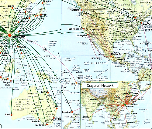 Cathay Pacific Route Map Pacific Jan 2011