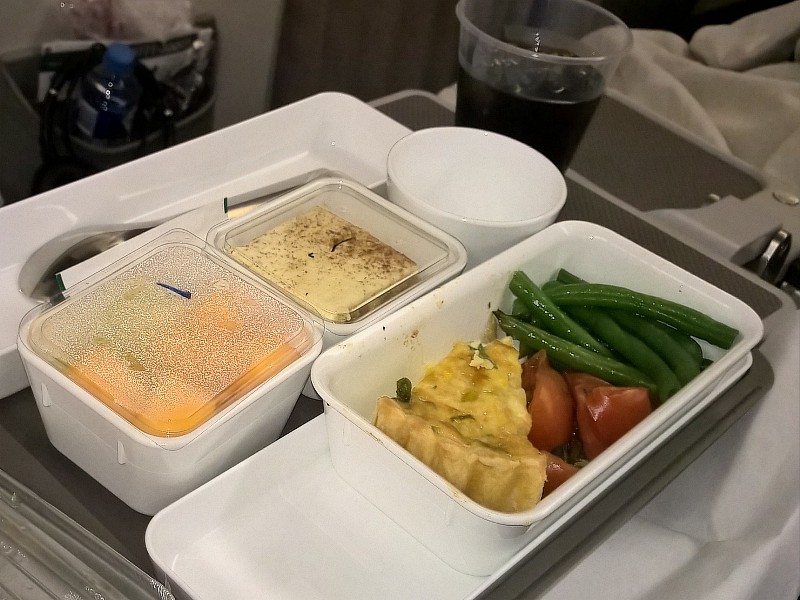 Cathay Pacific Inflight Meal Premium Economy SYD HKG  July 2016