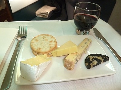 Cathay Pacific Inflight Meal Business Class SYD HKG Sept 2015