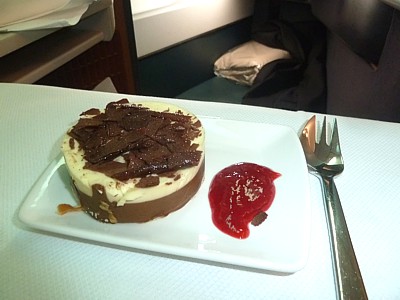 Cathay Pacific Inflight Meal Business Class SYD HKG Sept 2015