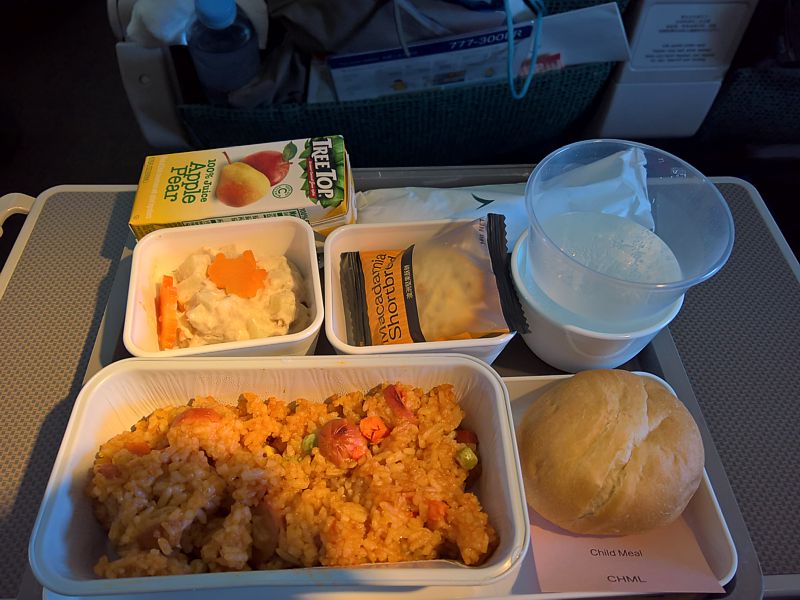 Cathay Pacific Economy Child inflight meal HKG-LHR Dec 2018