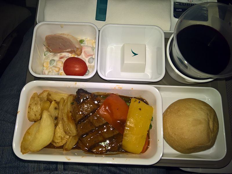 Cathay Pacific Economy inflight meal HKG-LHR Dec 2019