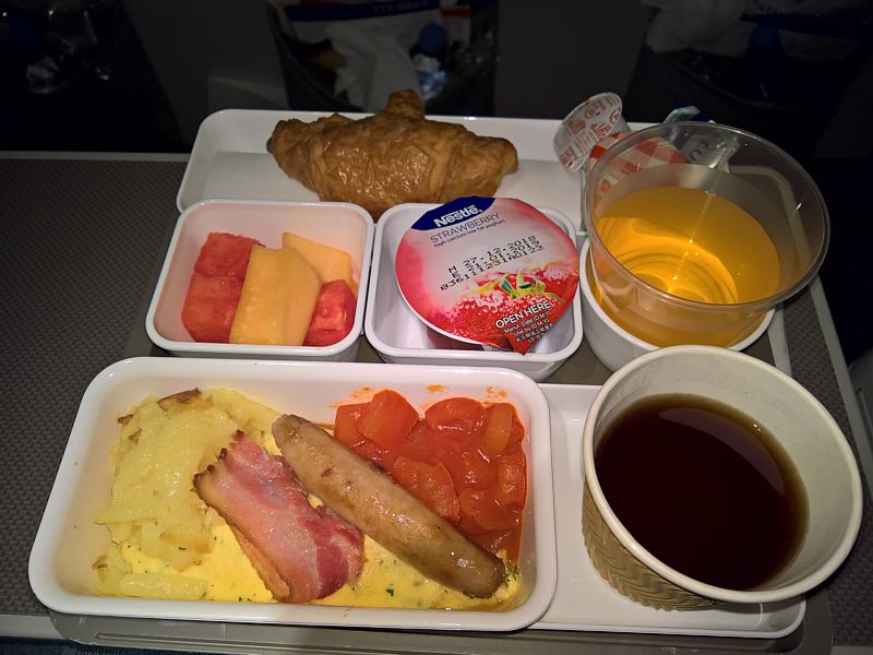 Cathay Pacific Economy inflight meal HKG-LHR Dec 2019