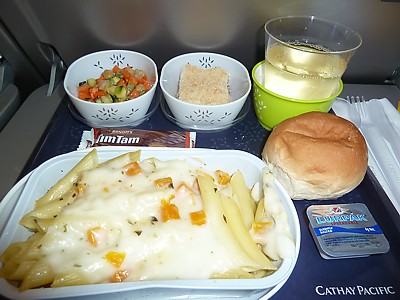 Cathay Pacific Inflight food HKG to LHR Jan 2011