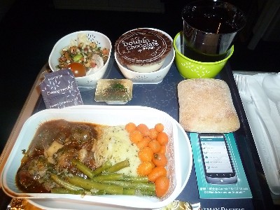 Cathay Pacific Inflight food LHR to HKG Jan 2011