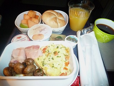 Cathay Pacific Inflight food LHR to HKG Jan 2011