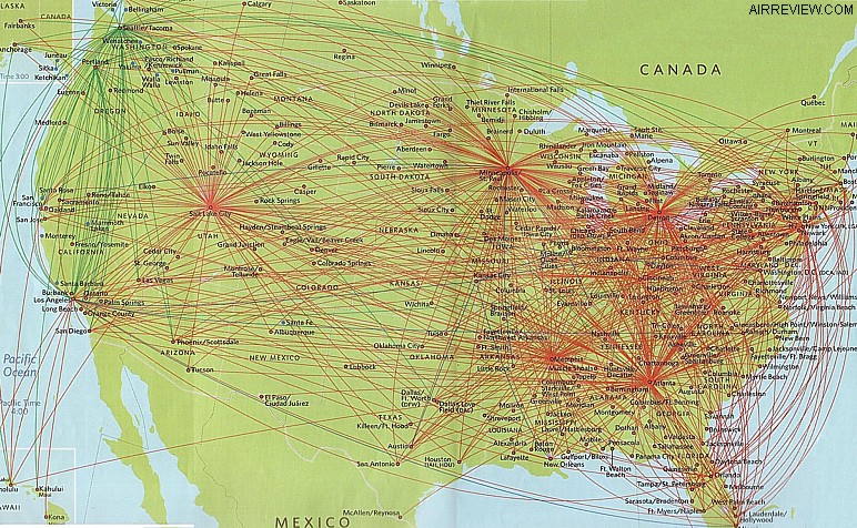 Delta Route Map USA Jan 2012