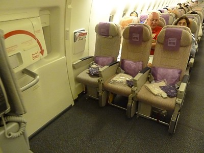 Emirates 777 Economy Class seat Sept 2011