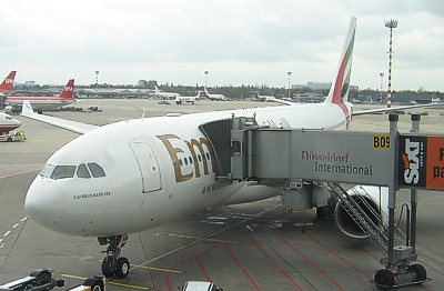 Emirates Airbus A330 at Dusseldorf March 2007