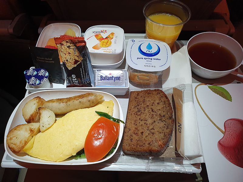 Emirates Airline inflight meal Economy Class SYD-DXB July 2019