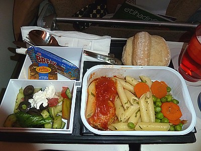 Etihad Airways inflight meals AUH-SYD - July 2012