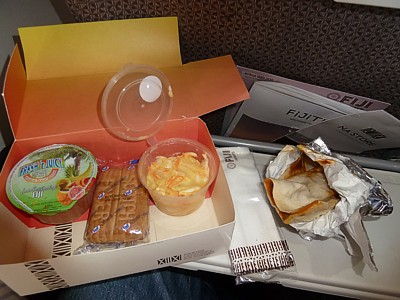 Fiji Airways inflight meals SYD-NAN July 2014