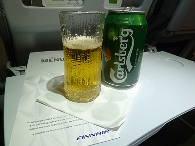 Carlsberg Finnair inflight drinks