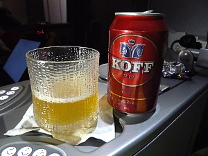 Koff Finnair inflight drinks