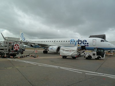 FlyBE Embraer E-195 at London Gatwick June 2011